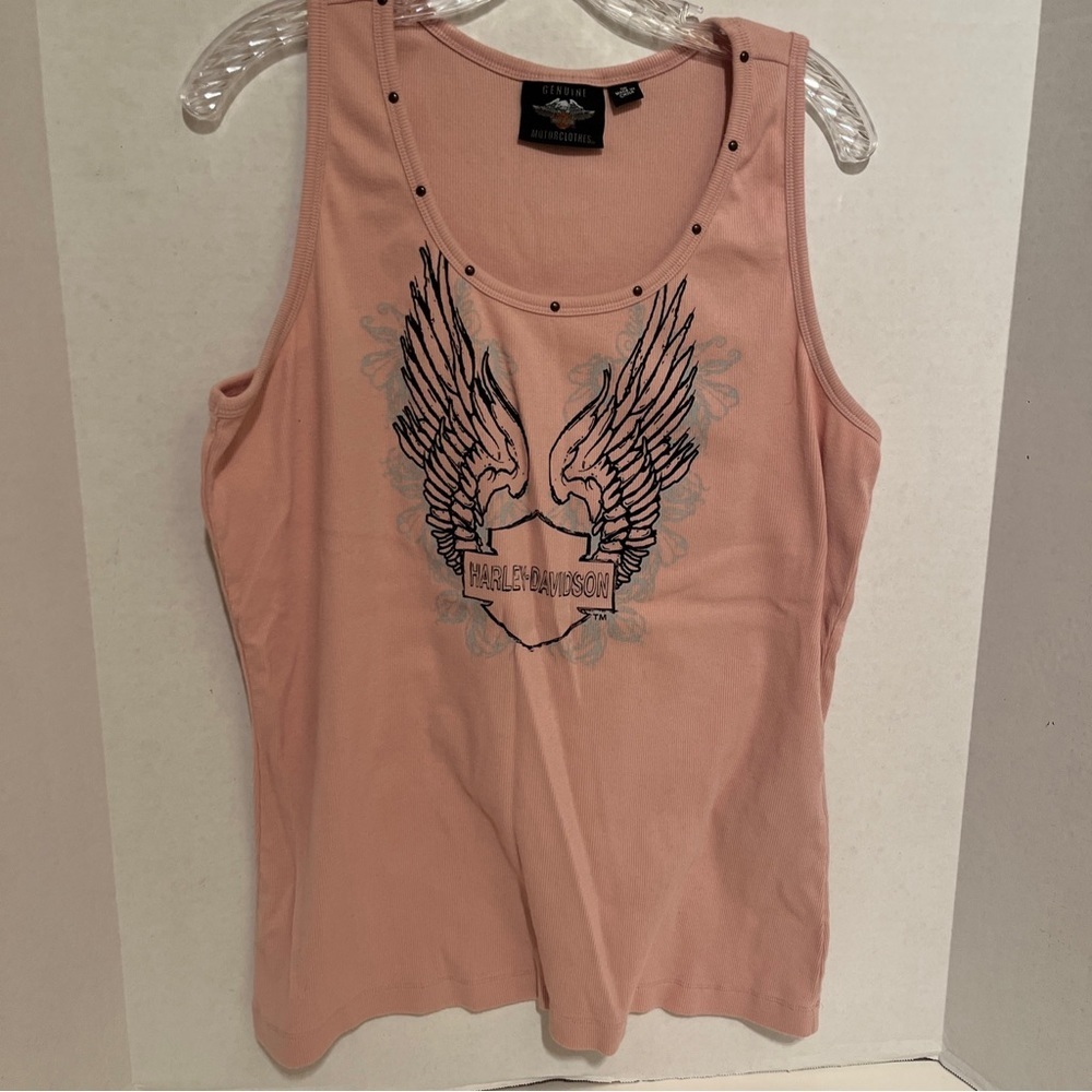 Harley-Davidson Pink Tank Top with Winged Logo